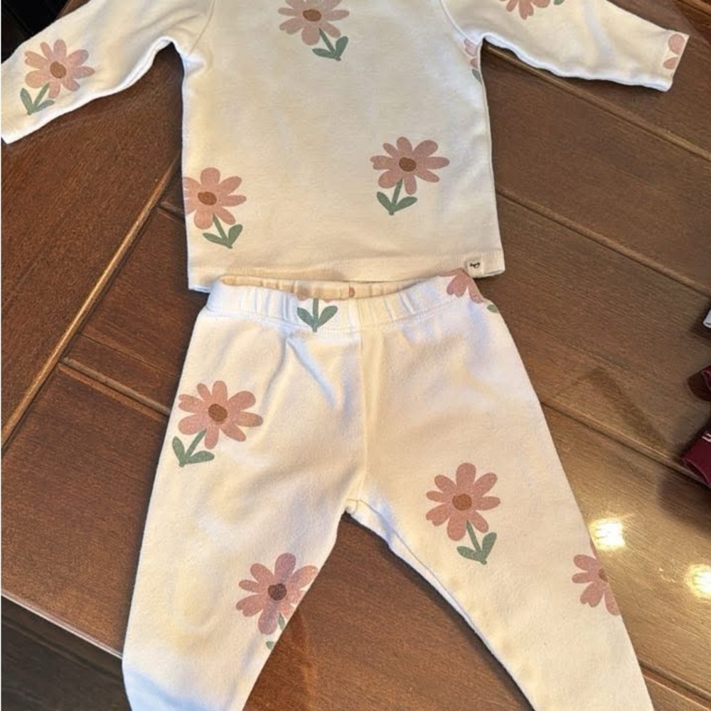 Oh baby! Floral Set - Cream and Pink